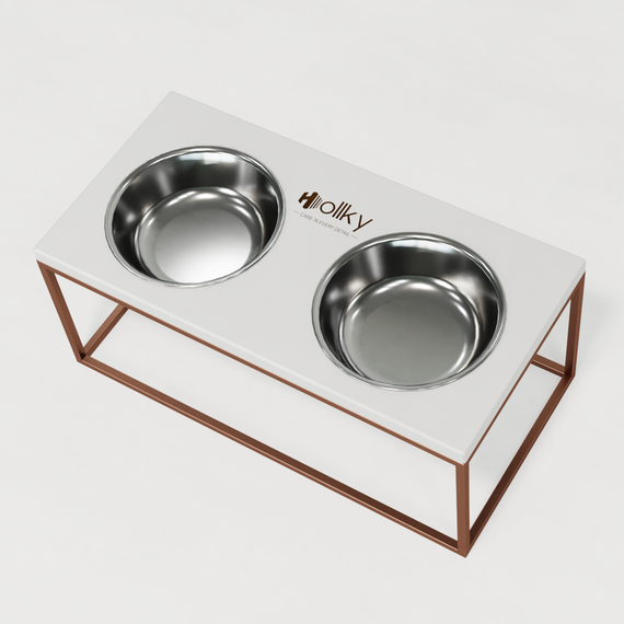 Миски на подставке для больших собак Hollky Base XL20 (2 × 1,8 л) BXL20-522620-GLWH | Зображення 4