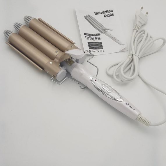 Плойка-хвиля XPRO Gemei GM 1988 (3 хвилі) (40) біла (MER-11986_335) | Зображення 4