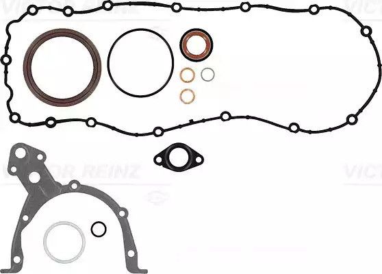 Комплект прокладок блока картера двигуна OPEL Astra F,G,Corsa A,B,Kadett E,Vectra A,B 1,4-1,6 89-03, VICTOR RE