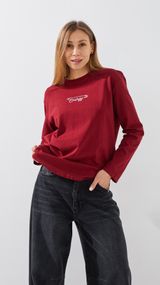 Лонгслів з принтом жіночий GENUA G01117-0006 5XL Бордовий shop (2000999439261)