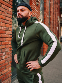 Костюм Лампас Зима хаки-белый XL