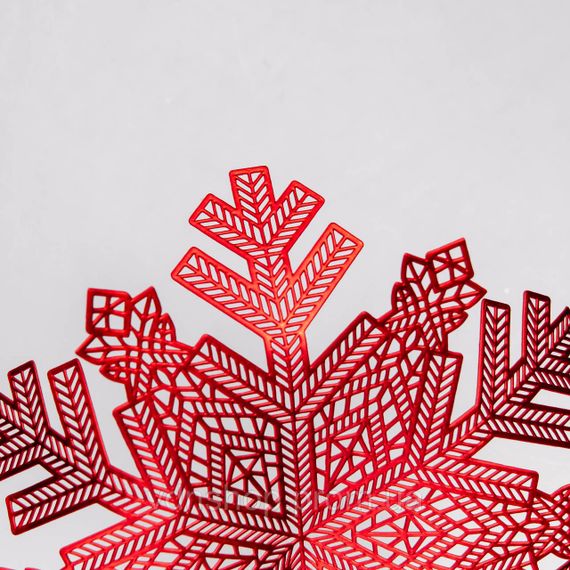 Коврик для сервировки стола Snowflake 38 см, красное золото HP-36327-14 | Зображення 2