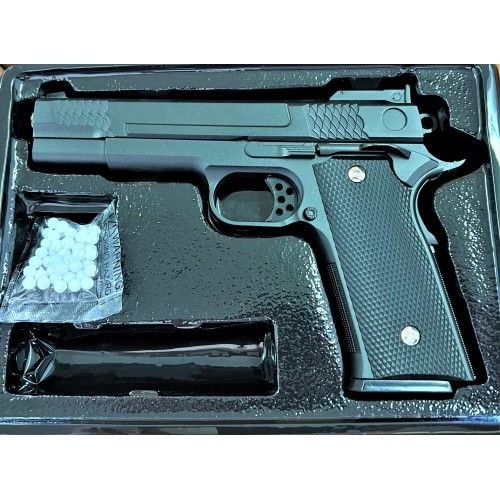Страйкбольний пістолет "Браунінг Browning HP" Galaxy G20 метал чорний | Зображення 1