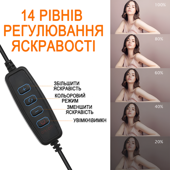 Светодиодный комплект освещения Andoer VLK-03 с настольным креплением | Постоянный видеосвет с цветными фильтрами | Зображення 2