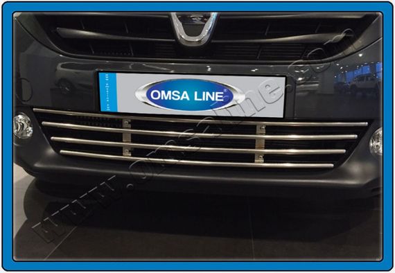 Решітка в бампер (нерж) для Dacia Lodgy 2013↗ рр. | Зображення 1