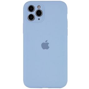 Чохол Silicone Case Full Camera Protective (AA) для Apple iPhone 12 Pro (6.1") Блакитний / Lilac Blue