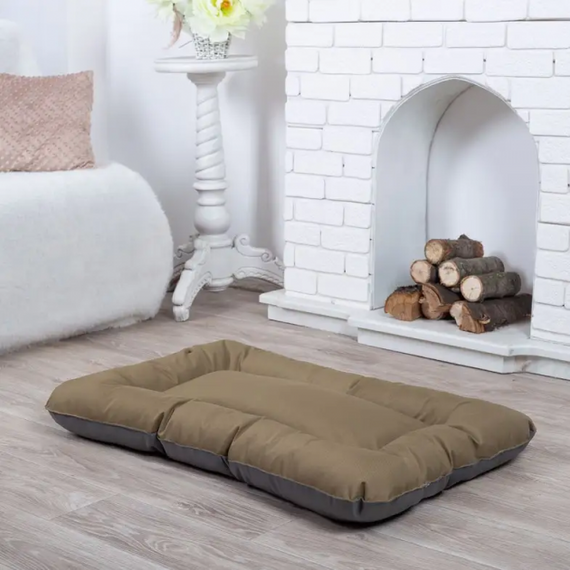 Лежак, лежанка для собак та котиків М'яке,спальне місце Колір хакі/сірий | Зображення 1