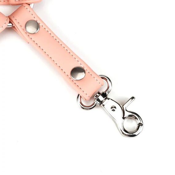 Хрестовина для фіксації Liebe Seele Dark Candy Pink Hogtie, з кільцем, 4 карабіни | Зображення 3