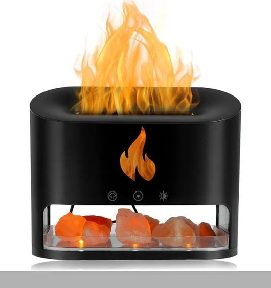 Лампа-зволожувач повітря 3в1 із соляним камінням Docsal Flame (47371-_317)