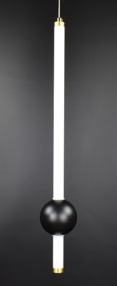 Люстра світлодіодна підвісна LED світильник для квартири на стелю лед 26966 Чорний 65-180х10х10 см. | Зображення 1