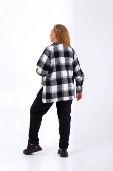 Женский теплый костюм рубашка и штаны NB23031 цвет черный, размер 50/54 | Зображення 6