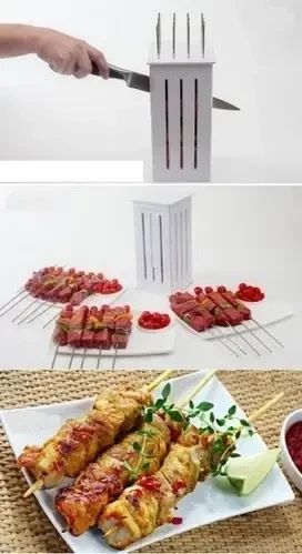 Приспособление для быстрого нанизывания шашлыка brochette express | шпажки для шашлыка | Зображення 7