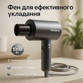 Електричний фен для волосся з дифузором Rainberg RB-2253 2000Вт, Професійний фен оригінал NJ-95