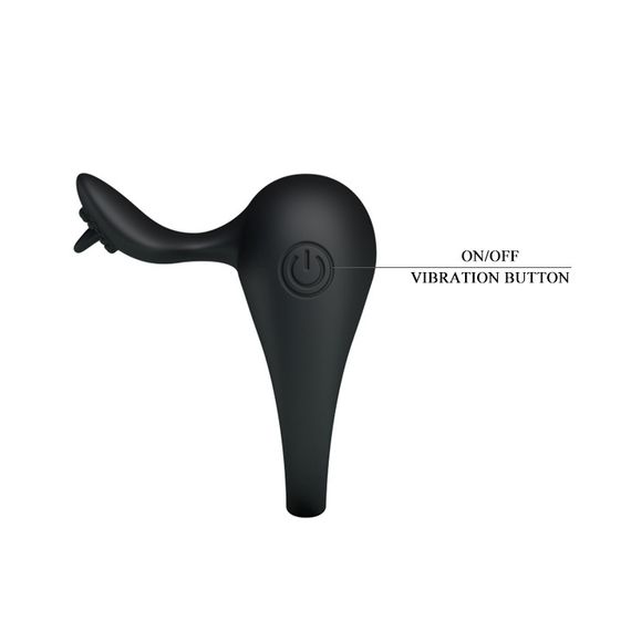 Эрекционное кольцо - Pretty Love Stimulating Tonguo Penis Ring Black sexstyle | Зображення 1