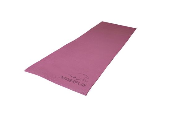 Килимок для йоги та фітнесу PowerPlay 4010 PVC Yoga Mat Рожевий (173x61x0.6) | Зображення 5