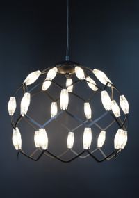 Люстра світлодіодна підвісна LED світильник для квартири на стелю лед 26314 Чорний 42-200х40х40 см.