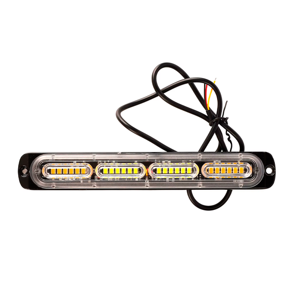 Ходовые огни стробоскоп белый жёлтый свет LED маячок на машину 4D линза 12-24В | Зображення 4