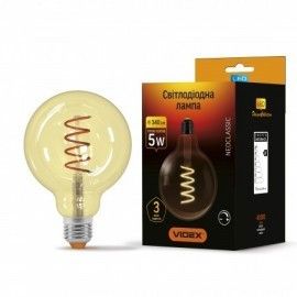 Лампа G95 5W E27 2200К 220V Filament ASD LED Videx