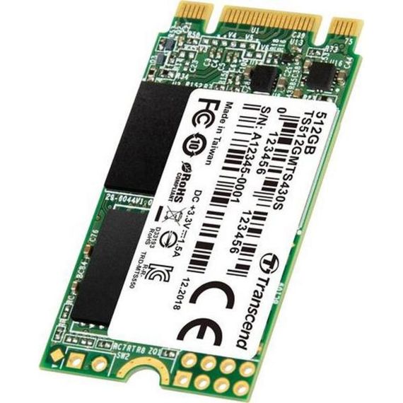 SSD накопичувач Transcend MTS430S 512GB M.2 SATA III 3D NAND TLC (TS512GMTS430S) | Зображення 1
