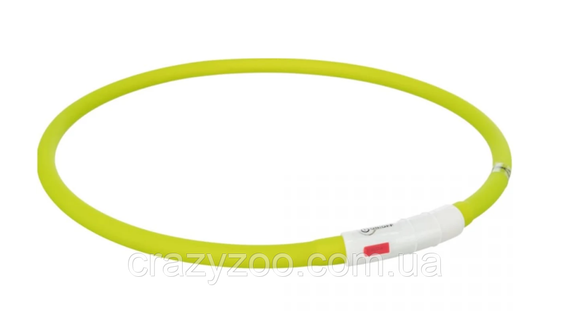 Ошейник для собак Trixie XS-XL светящийся зеленый 1х70 см TX-12648