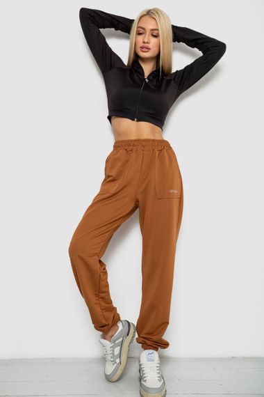 Спортивні штани жіночі, колір коричневий, 238R325-1 | Зображення 1