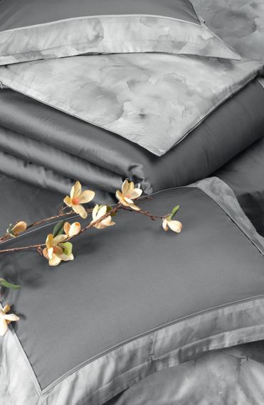 Постельное белье La Romano Silk Satin 200×220 см Rivano Steelgrey | Зображення 1