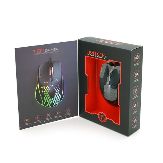 Миша провідна iMICE T97, 7 кнопок, 1000/1600/2400/3200/4800/7200 DPI, Led Lighting, 1,3м, Windows XP/Vista/Win7/8/10 Mac OS X, | Зображення 1