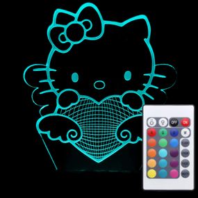 Акриловый светильник-ночник с пультом 16 цветов Хелоу Китти tty-n000945