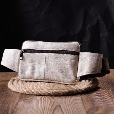 Сумка Vintage На пояс з натуральної шкіри Біла (21305) | Зображення 5