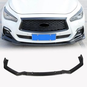 Накладка на передній бампер Lip V1 (для Q50 Sport 2018-2022, Карбон) для Infiniti Q50/Q60 рр