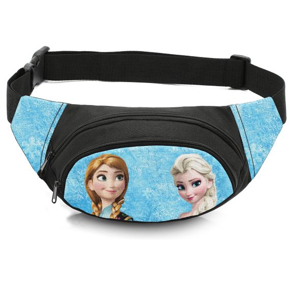 Сумка-бананка дитяча з принтом Анна та Ельза поясна сумка для дівчинки (4690)