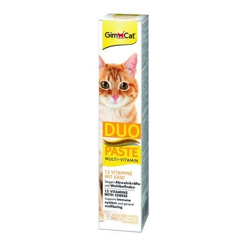Паста для кішок GimCat DUO PASTE Multi-vitamin 12 vitamins with cheese 12 вітамінів і сир, 50 г
