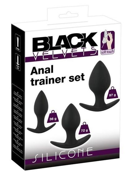 Набір анальних пробок Black Velvets Anal trainer set Sex Aura