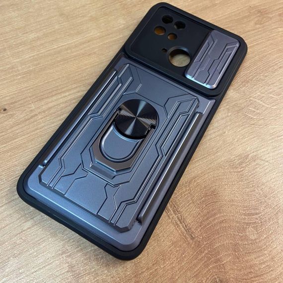 Чохол Xiaomi Redmi 10C Camera Slide Ring Сірий