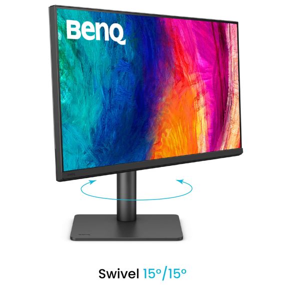TFT 27" BenQ PD2706QN, QHD, IPS, HDMI, DP, USB-C, HAS, Pivot, колонки, темно сірий | Зображення 3