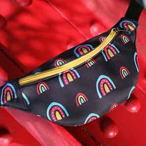 Сумка на пояс бананка Bumbag Горбики 27x16 см (BB_20J015_ZHL)