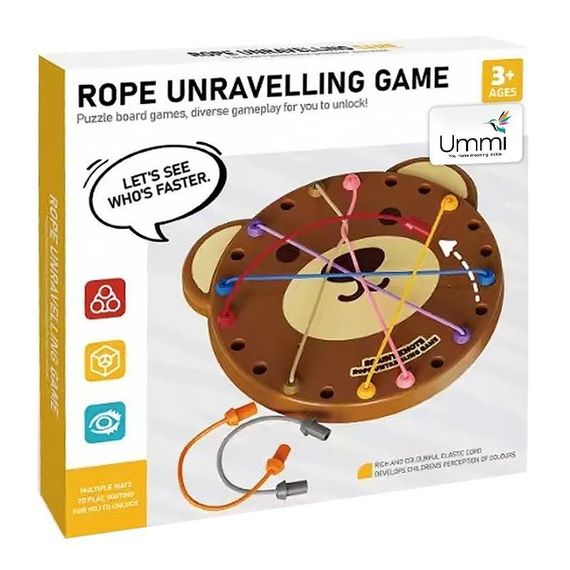 Настольная интерактивная игра Ummi ME-241 Cute Bear Rope Unravelling Game Brown | Зображення 3