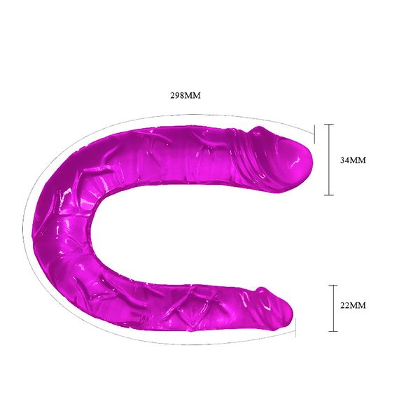 Двосторонній фалоімітатор - Double Dong Purple, 29,8 см Sex Aura | Зображення 2