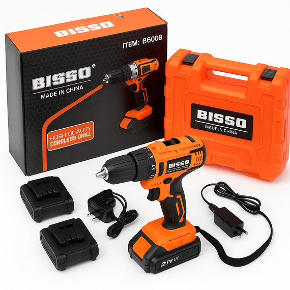 Насадка-шуруповерт для дому BISSO B6008 21V, Дриль-шуруповерт акумуляторний з набором насадок VA-56