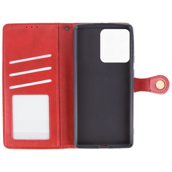 Шкіряний чохол-книжка GETMAN Gallant (PU) для Oppo A3 4G / A3x 4G/ A40m Червоний | Зображення 5