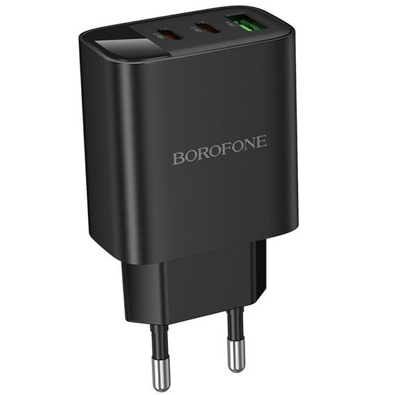 МЗП Borofone BA98A Ilustre with digital display PD30W (1USB-A/2C) Black | Зображення 4