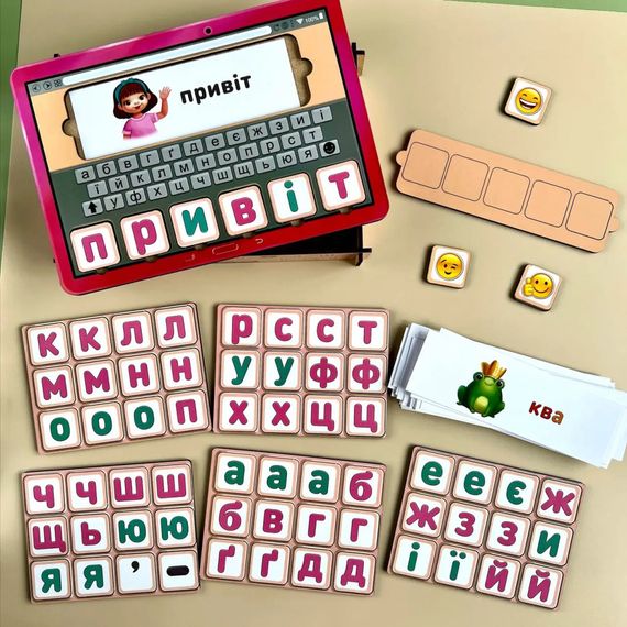 Планшет для дівчаток "Збери слово за картинкою" Ubumblebees (ПСД199-УКР) PSD199-UKR українською мовою | Зображення 6