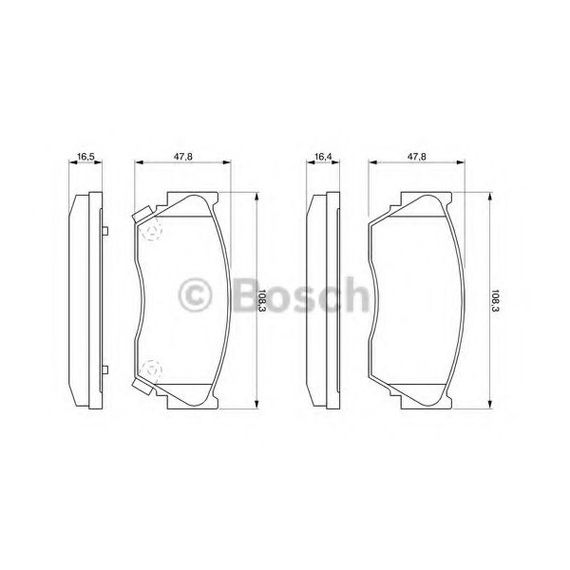 Тормозные колодки Bosch дисковые передние NISSAN 100NX/Pulsar/Sentra/Sunny 0986460997