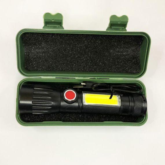 Ручний ліхтарик led X-Balog BL-645S-XPE+COB / Тактичні ліхтарі для полювання / Кишеньковий ліхтар із ER-219 usb зарядкою