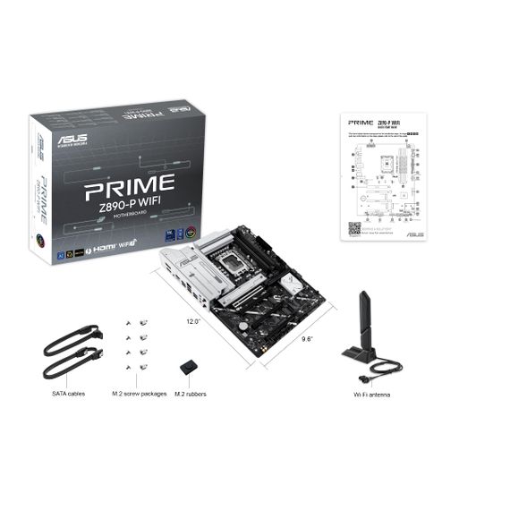 Материнcкая плата ASUS PRIME Z890-P WIFI s1851 Z890 4xDDR5 M.2 HDMI DP Wi-Fi BT ATX 90MB1I70-M0EAY0 | Зображення 1