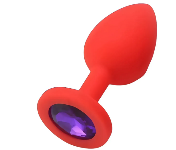 Силіконова анальна пробка з кристалом SKN KSIL-19M (розмір M) sexstyle