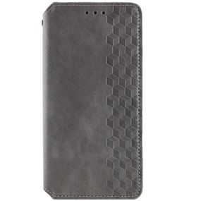 Кожаный чехол-книжка GETMAN Cubic (PU) для Samsung Galaxy A26 5G Серый