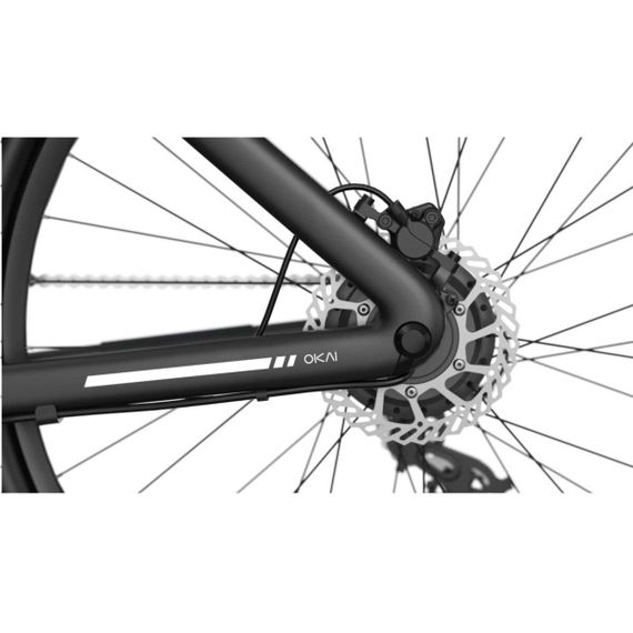 Електровелосипед OKAI EB60 Black 28', 350(550)W, 9,6Ah, 61.2km, 25km\h, NFC, App, 23kg | Зображення 5