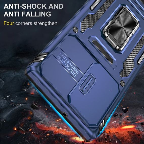 Ударостійкий чохол Camshield Army Ring для Samsung Galaxy S24 Ultra Синій / Navy | Зображення 6
