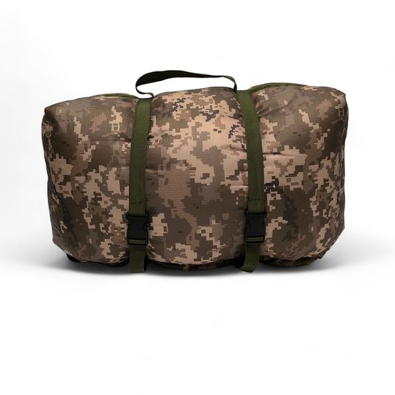 Великий  спальний мішок до -25, тактичний зимовий спальник , військовий піксель | Зображення 8